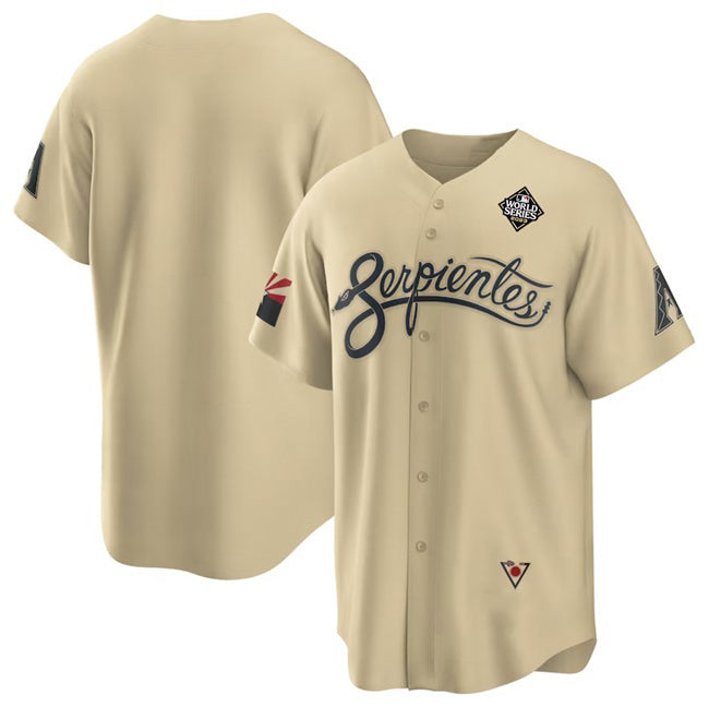 Arizona Diamondbacks Blank Gold Fotopoulosg 2023 World Series City Connect Cool Base Stitched Jersey