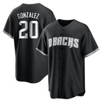 Arizona Diamondbacks #20 Luis Gonzalez Player Black Fotopoulosg Game Home Stitched Jerseys