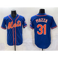 New York Mets #31 Mike Piazza Blue Fotopoulosg Cool Base Stitched Jersey