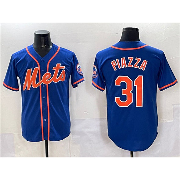 New York Mets #31 Mike Piazza Blue Fotopoulosg Cool Base Stitched Jersey
