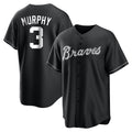 Atlanta Braves #3 Dale Murphy Player Black Fotopoulosg Home Game Stitched Jerseys