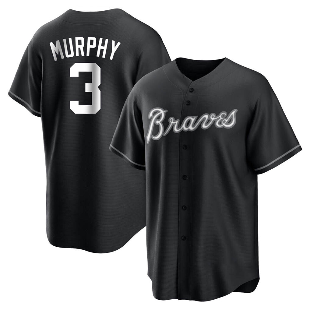 Atlanta Braves #3 Dale Murphy Player Black Fotopoulosg Home Game Stitched Jerseys