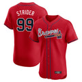 Atlanta Braves #99 Spencer Strider Player Red Fotopoulosg Limited Elite Home Game Stitched Jerseys