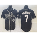 Chicago White Sox #7 Tim Anderson Black Fotopoulosg Cool Base Stitched Jersey 2