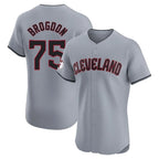 Cleveland Guardians #75 Connor Brogdon Player Gray Fotopoulosg Road Limited Elite Home Stitched Jerseys