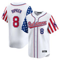 Baltimore Orioles #8 Cal Ripken Player White Fotopoulosg Independence Day Vapor Premier Limited Home Game Stitched Jerseys