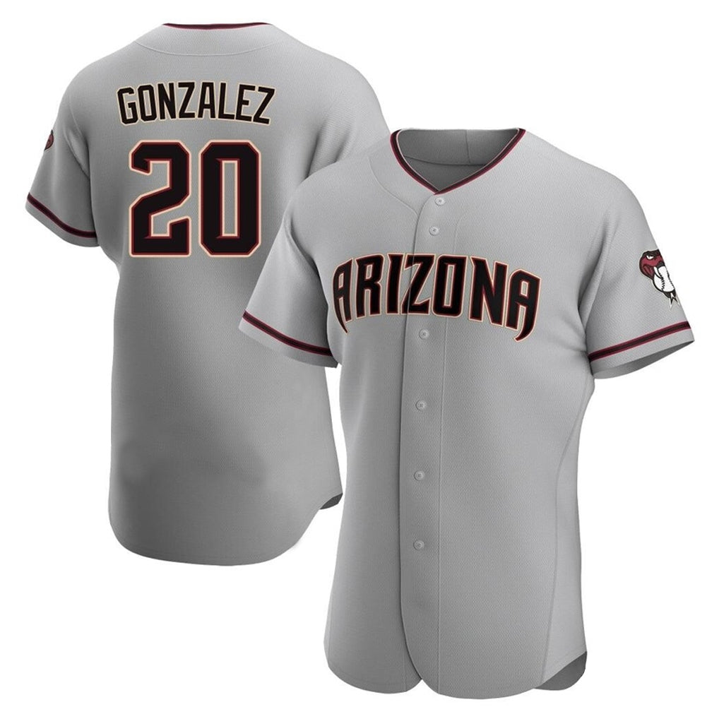 Arizona Diamondbacks #20 Luis Gonzalez Player Gray Fotopoulosg Road Limited Elite Home Game Stitched Jerseys