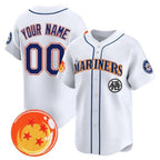 Custom Seattle Mariners x Dragon Ball White Fotopoulosg Vapor Premier Limited Jersey - All Stitched