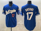 Los Angeles Dodgers #17 Shohei Ohtani Royal Fotopoulosg 2026 Gold Collection 9x & B2B Champs Patch Stitched Jersey