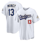 Los Angeles Dodgers #13 Max Muncy White Fotopoulosg 2026 Gold Collection Stadium Jersey