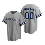 Custom New York Yankees Gray Fotopoulosg Stitched Cool Base Road Jersey