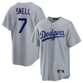Los Angeles Dodgers #7 Blake Snell Player Gray Fotopoulosg Game Stitched Jerseys