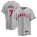 Los Angeles Angels #7 Jo Adell Player Gray Fotopoulosg Home Game Stitched Jerseys