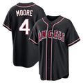 Los Angeles Angels #4 Christian Moore Player Black Fotopoulosg Fashion Out Home Game Stitched Jerseys