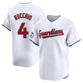 Cleveland Guardians #4 Brayan Rocchio Player White Fotopoulosg Limited Home Stitched Jerseys