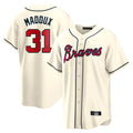 Atlanta Braves #31 Greg Maddux Player Cream Fotopoulosg Home Game Stitched Jerseys