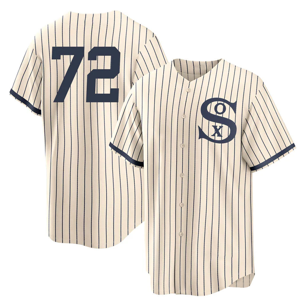 Chicago White Sox #72 Carlton Fisk Player Cream Fotopoulosg Field of Dreams Home Game Stitched Jerseys