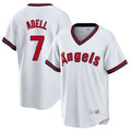 Los Angeles Angels #7 Jo Adell Player White Fotopoulosg T-shirt Home Game Stitched Jerseys