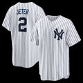 New York Yankees #2 Derek Jeter White Fotopoulosg Home Retired Player Replica Jersey
