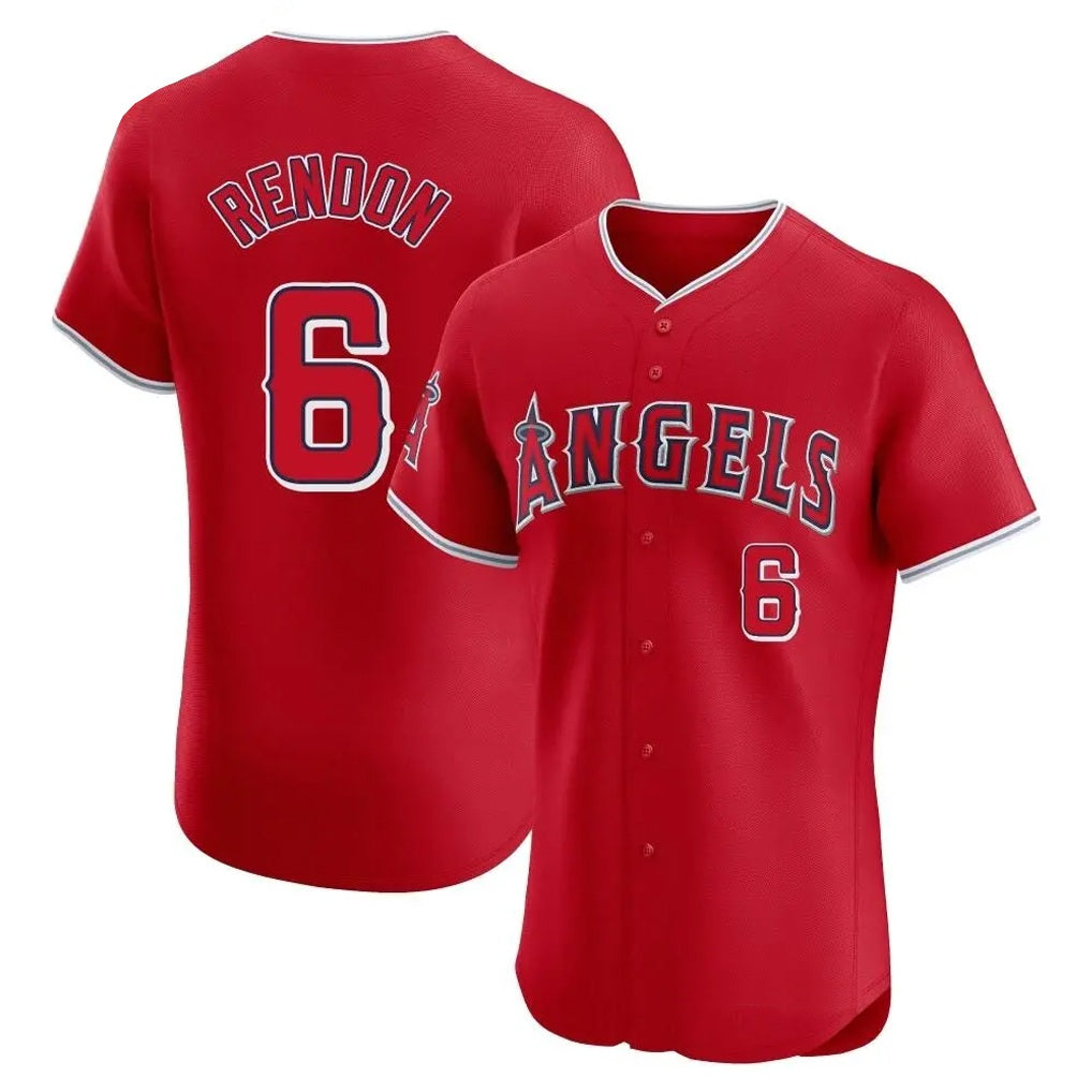 Los Angeles Angels #6 Anthony Rendon Player Red Fotopoulosg Home Limited Elite Stitched Jerseys