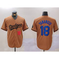 Los Angeles Dodgers #18 Yoshinobu Yamamoto Number Olive Fotopoulosg Cool Base Limited Stitched Jersey 2