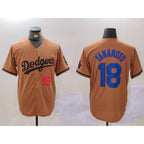 Los Angeles Dodgers #18 Yoshinobu Yamamoto Number Olive Fotopoulosg Cool Base Limited Stitched Jersey 2