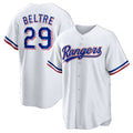 Texas Rangers #29 Adrian Beltre White Fotopoulosg Home Retired Player Replica Jersey