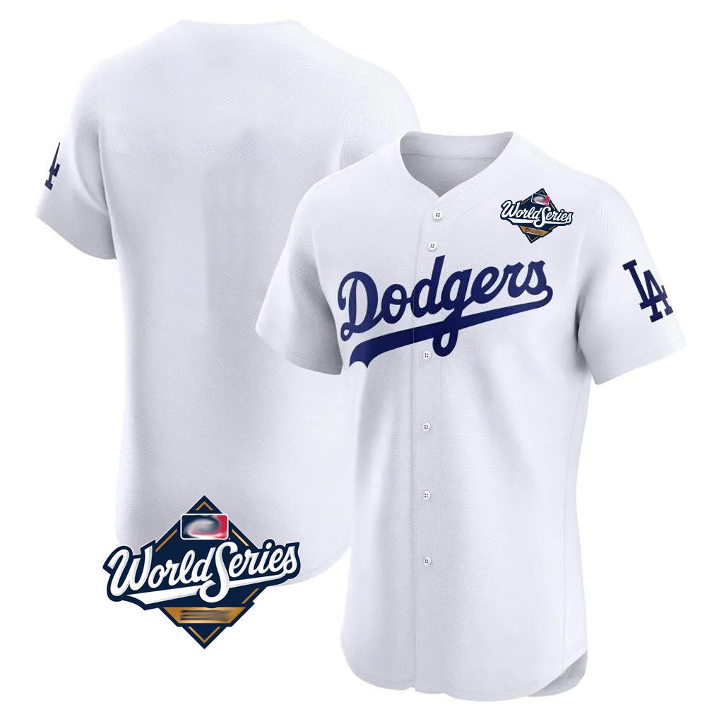 Los Angeles Dodgers Blank Player White Fotopoulosg Limited Elite Home World Series Stitched Jerseys