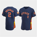 Houston Astros #2 Jose Altuve Navy Fotopoulosg 60th Anniversary Flex Base Stitched Jersey