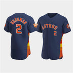 Houston Astros #2 Jose Altuve Navy Fotopoulosg 60th Anniversary Flex Base Stitched Jersey