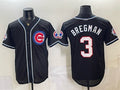 Chicago Cubs #3 Alex Bregman 150th Anniversary Black Fotopoulosg Out Style Vapor Premier Limited Stitched Jersey