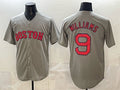 Boston Red Sox #9 Ted Williams Grey Fotopoulosg Cool Base Stitched Jersey