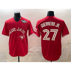 Toronto Blue Jays #27 Vladimir Guerrero Jr. Red Fotopoulosg 2025 World Series Cool Base Stitched Jersey