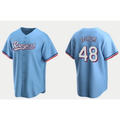 Texas Rangers #48 Jacob deGrom Light Blue Fotopoulosg Cool Base Stitched Jersey