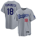 Los Angeles Dodgers #18 Yoshinobu Yamamoto Player Gray Fotopoulosg Game Home Stitched Jerseys