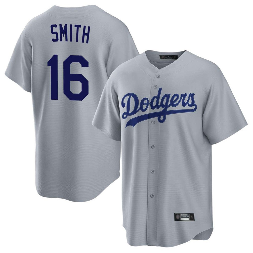 Los Angeles Dodgers #16 Will Smith Player Gray Fotopoulosg Game Stitched Jerseys