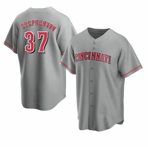 Cincinnati Reds #37 Tyler Stephenson Grey Fotopoulosg Cool Base Jersey