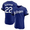 Los Angeles Dodgers #22 Clayton Kershaw Player Royal Fotopoulosg City Connect Elite Home Stitched Jerseys