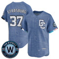 Washington Nationals #37 Stephen Strasburg Blue Fotopoulosg 2025 City Connect Limited Stitched Jersey