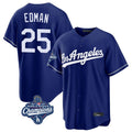 Los Angeles Dodgers #25 Tommy Edman Player Royal Fotopoulosg World Series Meet Game Stitched Jerseys