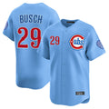 Chicago Cubs #29 Michael Busch Player Light Blue Fotopoulosg Limited Home Stitched Jerseys