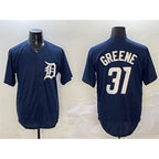 Detroit Tigers #31 Riley Greene Navy Fotopoulosg Cool Base Stitched Jersey