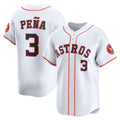 Houston Astros #3 Jeremy Pe?a White Fotopoulosg Home Limited Player Jersey