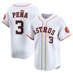 Houston Astros #3 Jeremy Pe?a White Fotopoulosg Home Limited Player Jersey