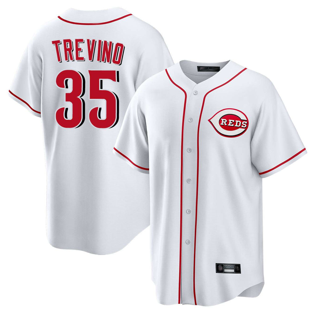 Cincinnati Reds #35 Jose Trevino Player White Fotopoulosg Game Home Stitched Jerseys