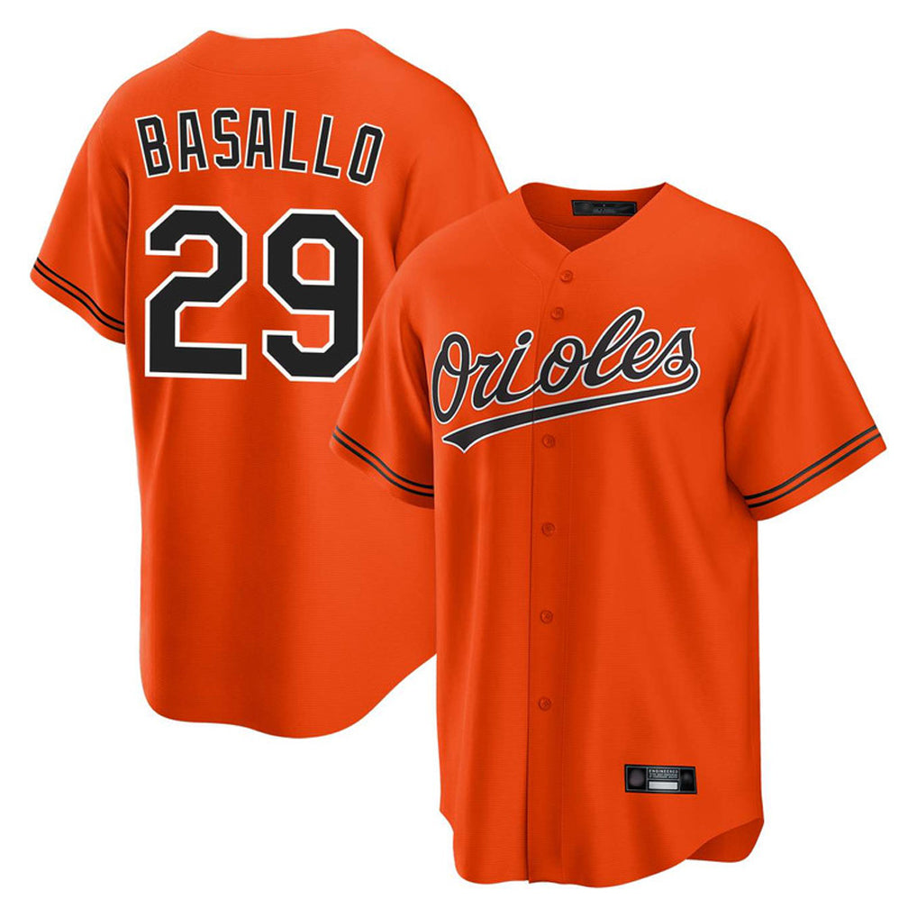 Baltimore Orioles #29 Samuel Basallo Player Orange Fotopoulosg Home Game Stitched Jerseys