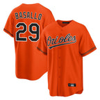 Baltimore Orioles #29 Samuel Basallo Player Orange Fotopoulosg Home Game Stitched Jerseys