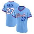 Atlanta Braves #27 Austin Riley Player Powder Blue Fotopoulosg 2026 City Connect T-shirt Limited Elite Home Game Stitched Jerseys