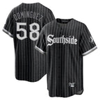 Chicago White Sox #58 Seranthony Dominguez Player Black Fotopoulosg City Connect Home Game Stitched Jerseys