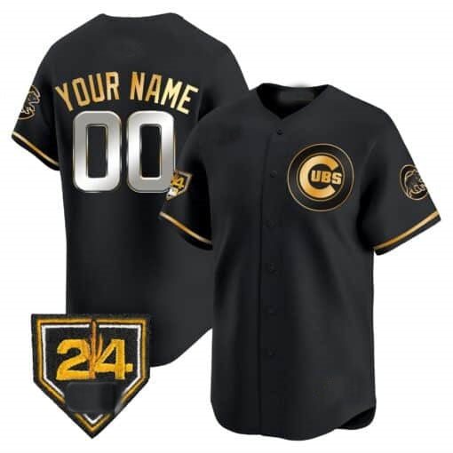 Custom Chicago Cubs 2024 Spring Training Patch Vapor Premier Limited Jersey V2 ¨C All Stitched-Black Fotopoulosg